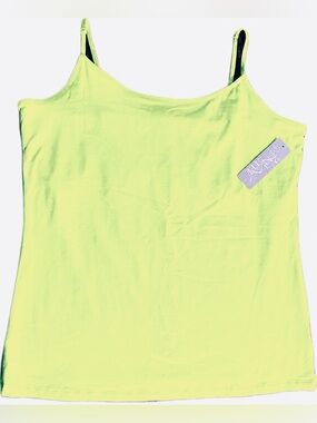 NWT 2 a Tee women’s large neon green / yellow Tank Top